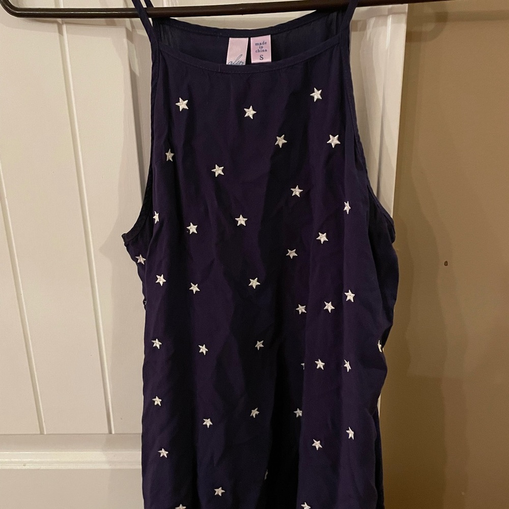 Blue & white star tank